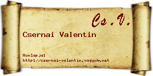 Csernai Valentin névjegykártya
